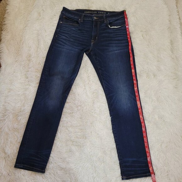 American Eagle Men Next Level Flex Slim Blue Jeans Size 34W x 30L - Picture 6 of 9